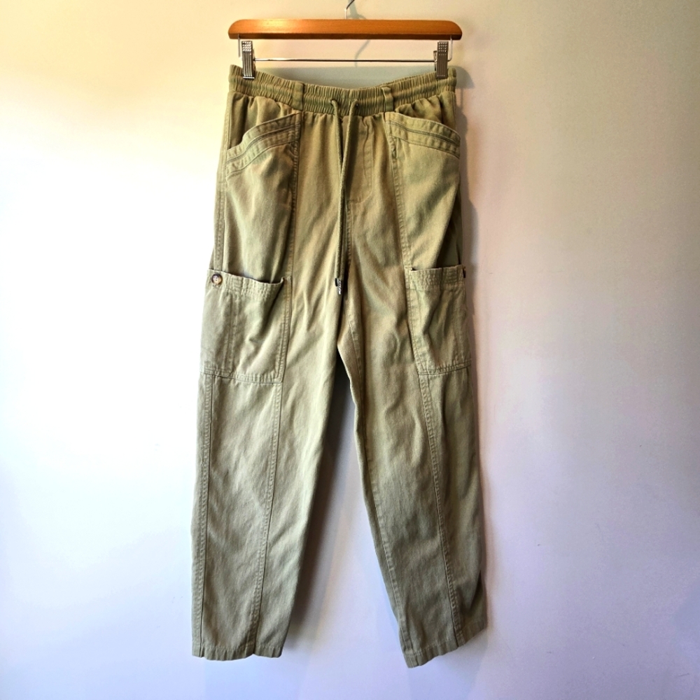 7 For All Mankind Pants Women's Small Cotton High Rise Cargo Ankle Sustainable